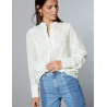 Oversized Embroidered Shirt with Silk