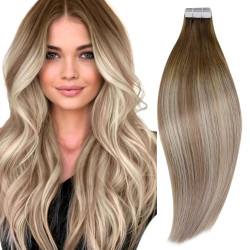 RUNATURE Tape in Hair Extensions Human Hair