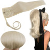 RUNATURE Blonde Ponytail Extensions Human Hair 12 Inch Ponytail Hair Extension