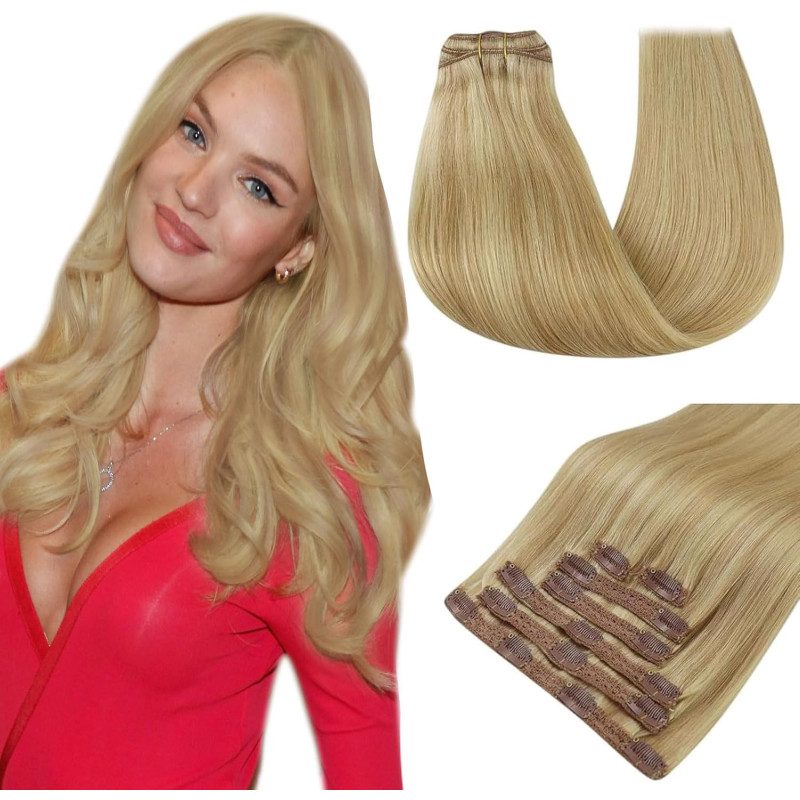 RUNATURE Blonde Clip in Hair Extensions