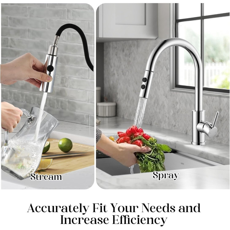 Hapilife Pull Out Kitchen Sink Mixer Tap