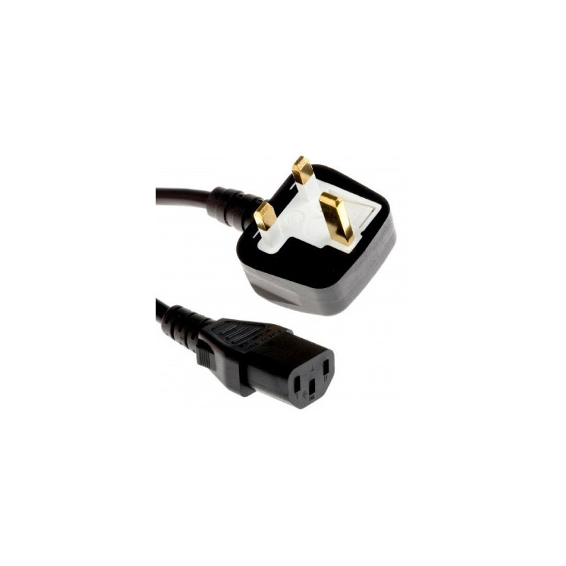 Power Cord UK Plug to IEC 10A 1.70mm2 Cable (PC Mains Lead)