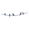 Birds on a wire cardboard cutout
