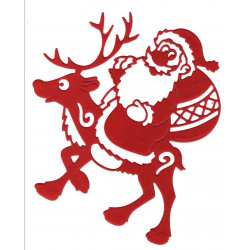 Santa on reindeer Silhouette