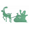 Santa on sleigh with sack cardboard cutout