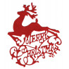 Merry Christmas stag cardboard cutout
