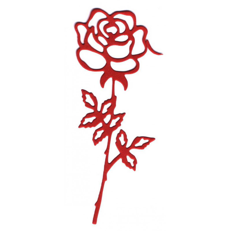 Rose with stem Silhouette