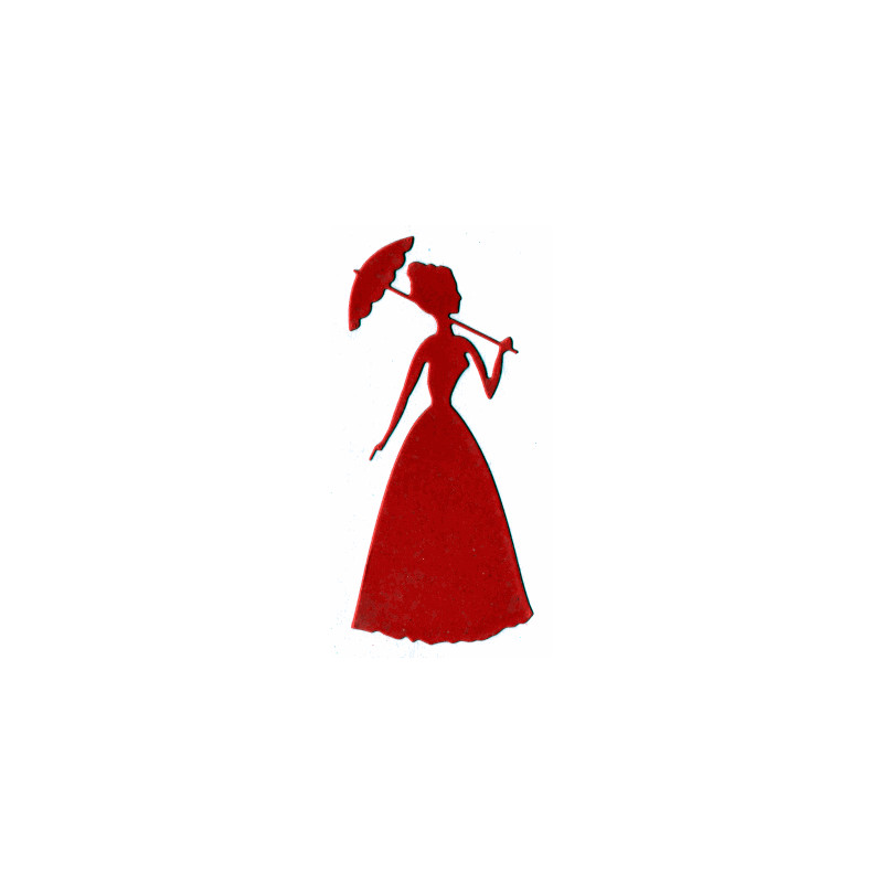 Woman with umbrella Silhouette cardboard cutout