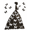 Woman with butterflies Silhouette
