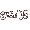 Thank You text  Silhouette cardboard cutout