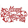 Merry Christmas text  Silhouette cardboard cutout