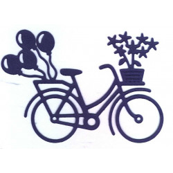 Bike with flowers/ballons Silhouette