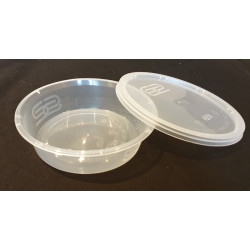 Round plastic containers 25oz-750ml