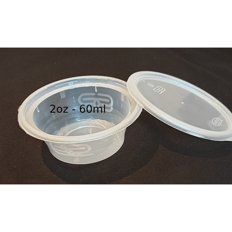2oz-60ml Round plastic containers