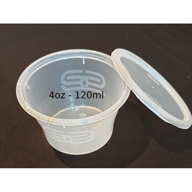 Round plastic containers 4oz-120ml