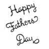 Text Happy Fathers Day Pre-Cut Cardboard Silhouette